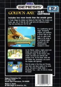 Genesis - Golden Axe Box Art Back