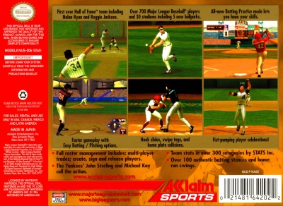 N64 - All Star Baseball 2001 Box Art Back