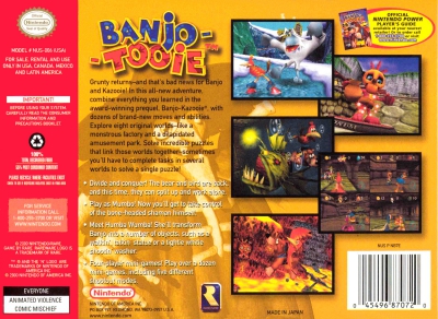 N64 - Banjo Tooie Box Art Back