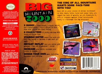 N64 - Big Mountain 2000 Box Art Back