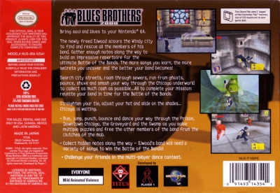 N64 - Blues Brothers 2000 Box Art Back