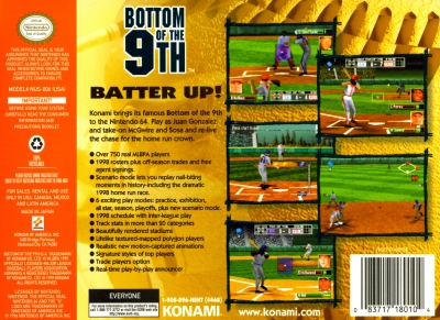 N64 - Bottom of the 9th Box Art Back