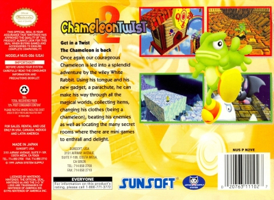 N64 - Chameleon Twist 2 Box Art Back