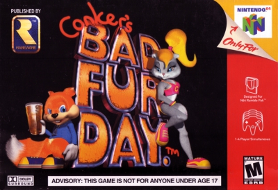 N64 - Conker's Bad Fur Day Box Art Front