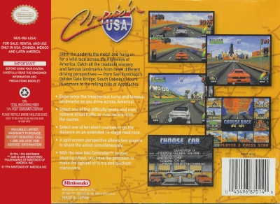 N64 - Cruis'n USA Box Art Back