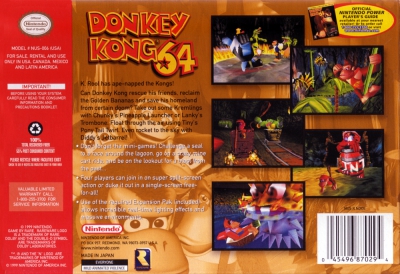 N64 - Donkey Kong 64 Box Art Back