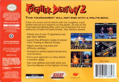 N64 - Fighter Destiny 2 Box Art Back