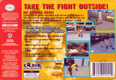 N64 - Fighting Force 64 Box Art Back