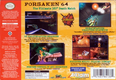 N64 - Forsaken 64 Box Art Back