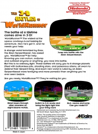 NES - 3 D WorldRunner Box Art Back
