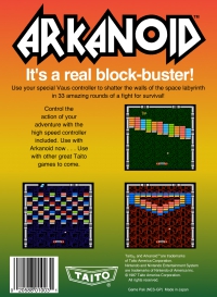 NES - Arkanoid Box Art Back