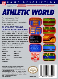 NES - Athletic World Box Art Back