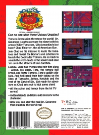 NES - Attack of the Killer Tomatoes Box Art Back
