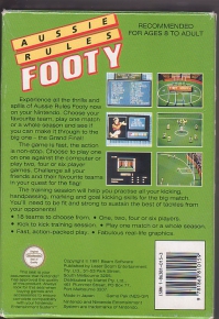 NES - Aussie Rules Footy Box Art Back