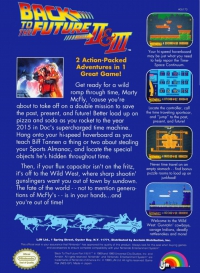 NES - Back to the Future Part II and III Box Art Back