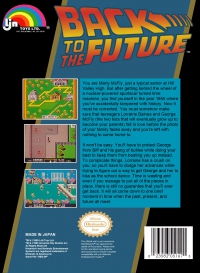 NES - Back to the Future Box Art Back