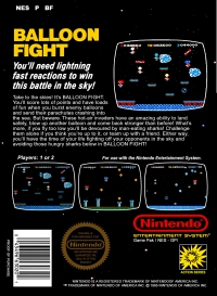 NES - Balloon Fight Box Art Back