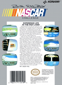 NES - Bill Elliott's NASCAR Challenge Box Art Back