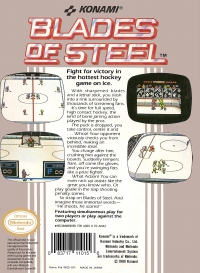 NES - Blades of Steel Box Art Back