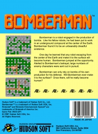 NES - Bomberman Box Art Back