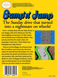 NES - Bump 'n' Jump Box Art Back