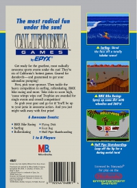 NES - California Games Box Art Back