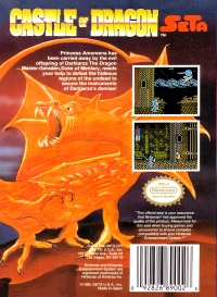 NES - Castle of Dragon Box Art Back