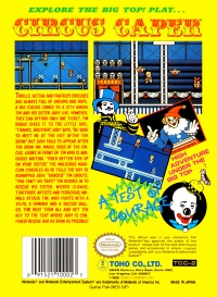 NES - Circus Caper Box Art Back