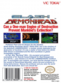 NES - Clash at Demonhead Box Art Back