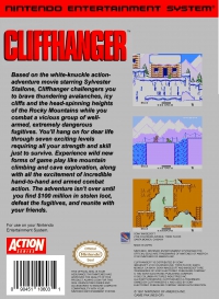 NES - Cliffhanger Box Art Back