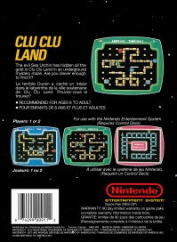 NES - Clu Clu Land Box Art Back