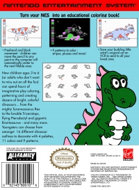 NES - Color a Dinosaur Box Art Back