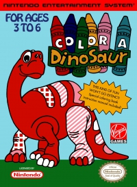 NES - Color a Dinosaur Box Art Front