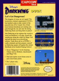 NES - Disney's Darkwing Duck Box Art Back