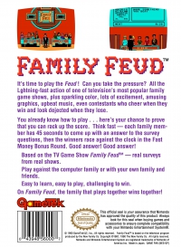 NES - Family Feud Box Art Back