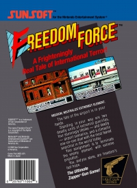 NES - Freedom Force Box Art Back