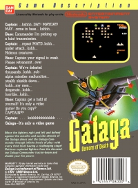 NES - Galaga Box Art Back