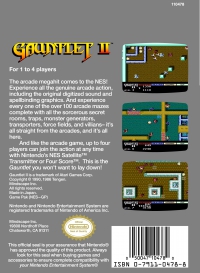 NES - Gauntlet II Box Art Back