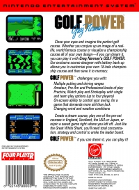 NES - Greg Norman's Golf Power Box Art Back