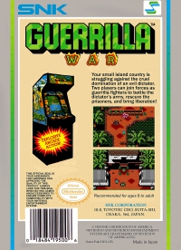 NES - Guerrilla War Box Art Back