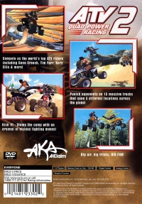 PS2 - ATV Quad Power Racing 2 Box Art Back