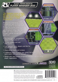 PS2 - Alex Ferguson's Player Manager 2001 Box Art Back