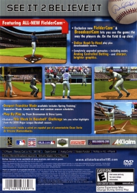 PS2 - All Star Baseball 2005 Box Art Back