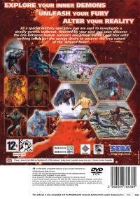 PS2 - Altered Beast Box Art Back