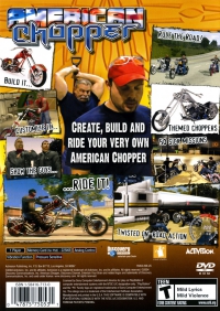 PS2 - American Chopper Box Art Back