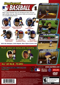 PS2 - Backyard Baseball Box Art Back