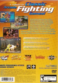 PS2 - Capcom Fighting Evolution Box Art Back