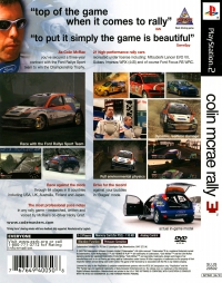 PS2 - Colin McRae Rally 3 Box Art Back