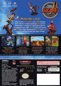 PS2 - Disney's Extreme Skate Adventure Box Art Back