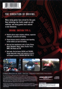 PS2 - Driving Emotion Type S Box Art Back